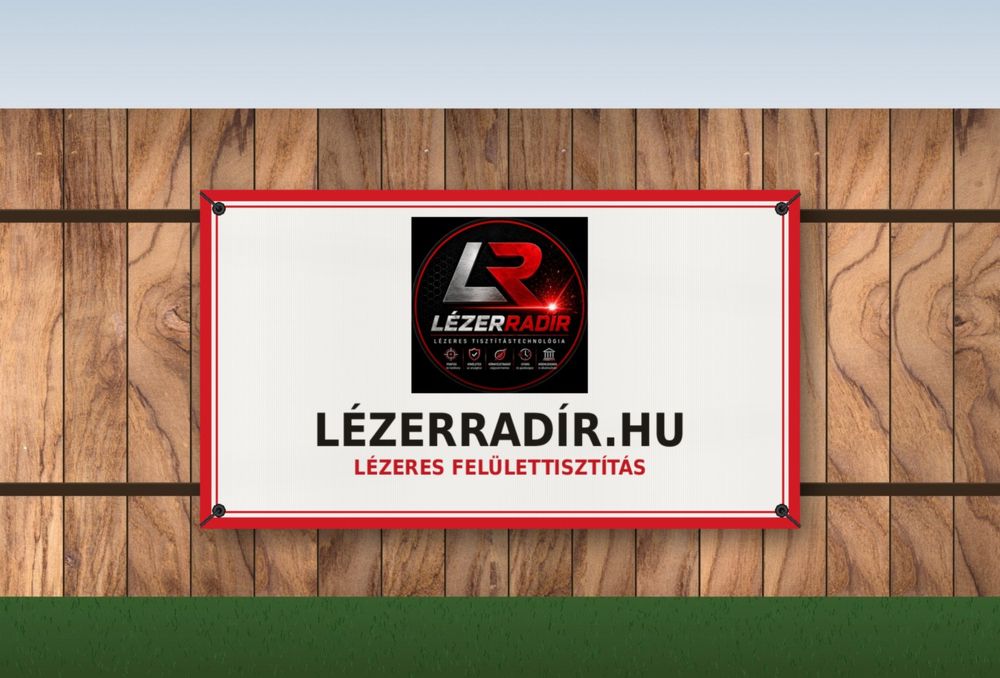 LézerRadír Kft. molinó egy kerítésen